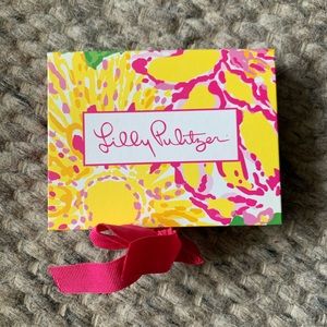 Lilly Pulitzer bracelet, key ring, compact mirror